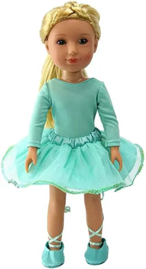 14.5 INCH DOLL Sparkling Lime Green Dance Outfit with shoes