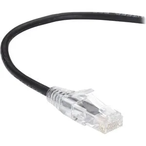 1Ft Black Cat6 Slim 28Awg Patch,Cable 250Mhz Utp Cm Snagless