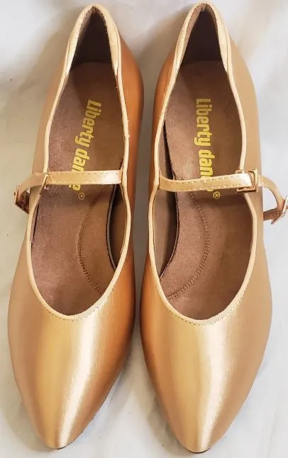 2.5" Petra III -- Women's Standard Ballroom Shoe -- Tan Satin