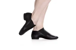 Achilles -- Leather Split Sole Jazz Shoe Slip-on -- Black