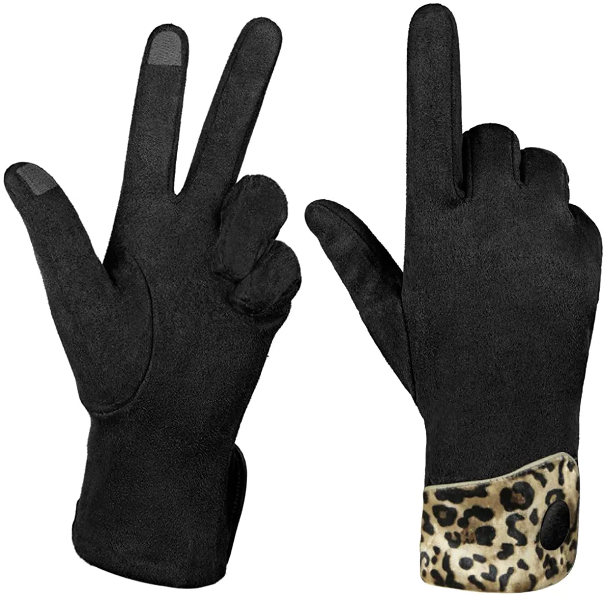 Achiou Women Winter Touchscreen Gloves Soft Comfortable Thermal Elastic Stretch Texting Glove for Traveling, Running,Shopping