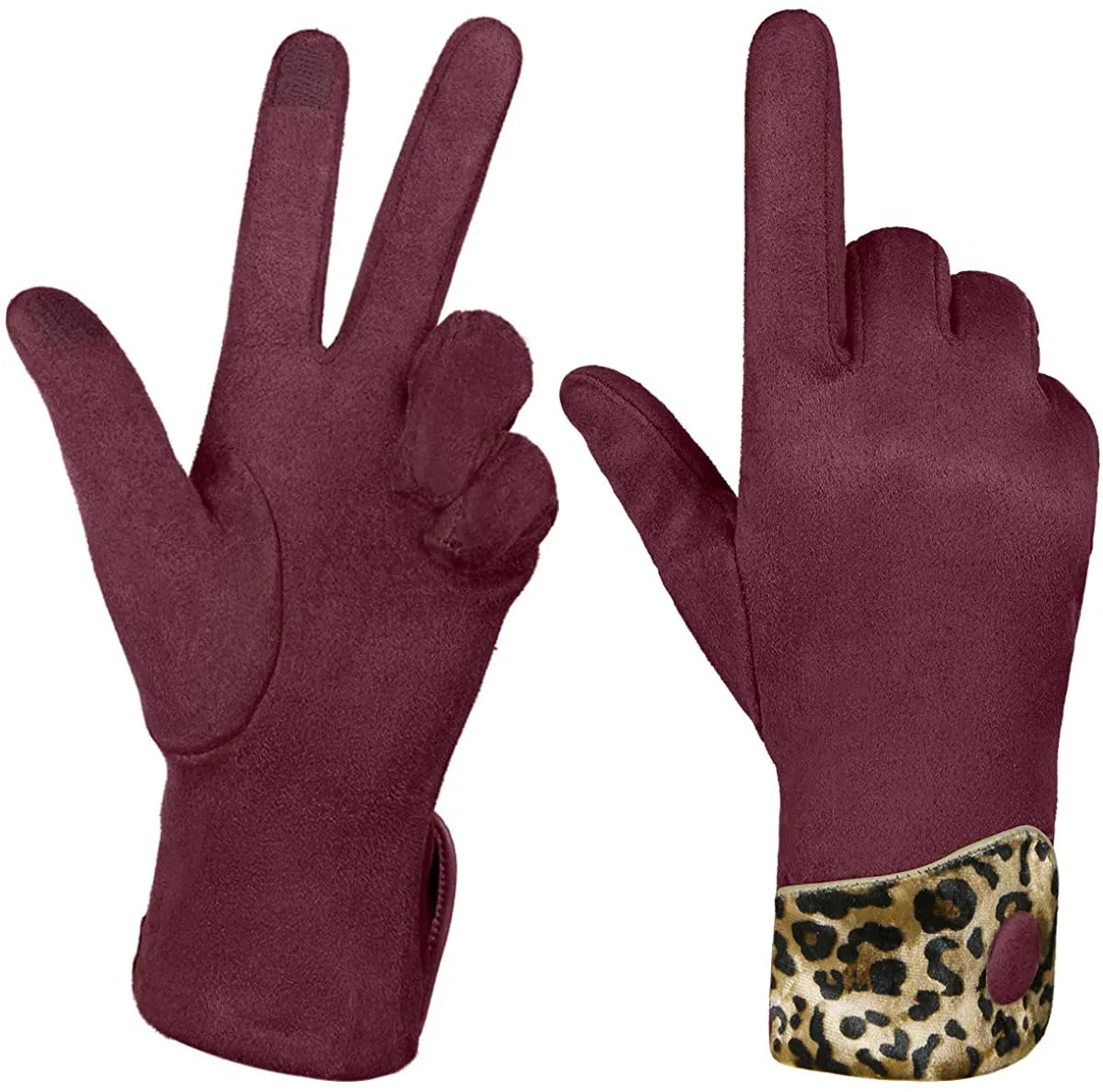 Achiou Women Winter Touchscreen Gloves Soft Comfortable Thermal Elastic Stretch Texting Glove for Traveling, Running,Shopping