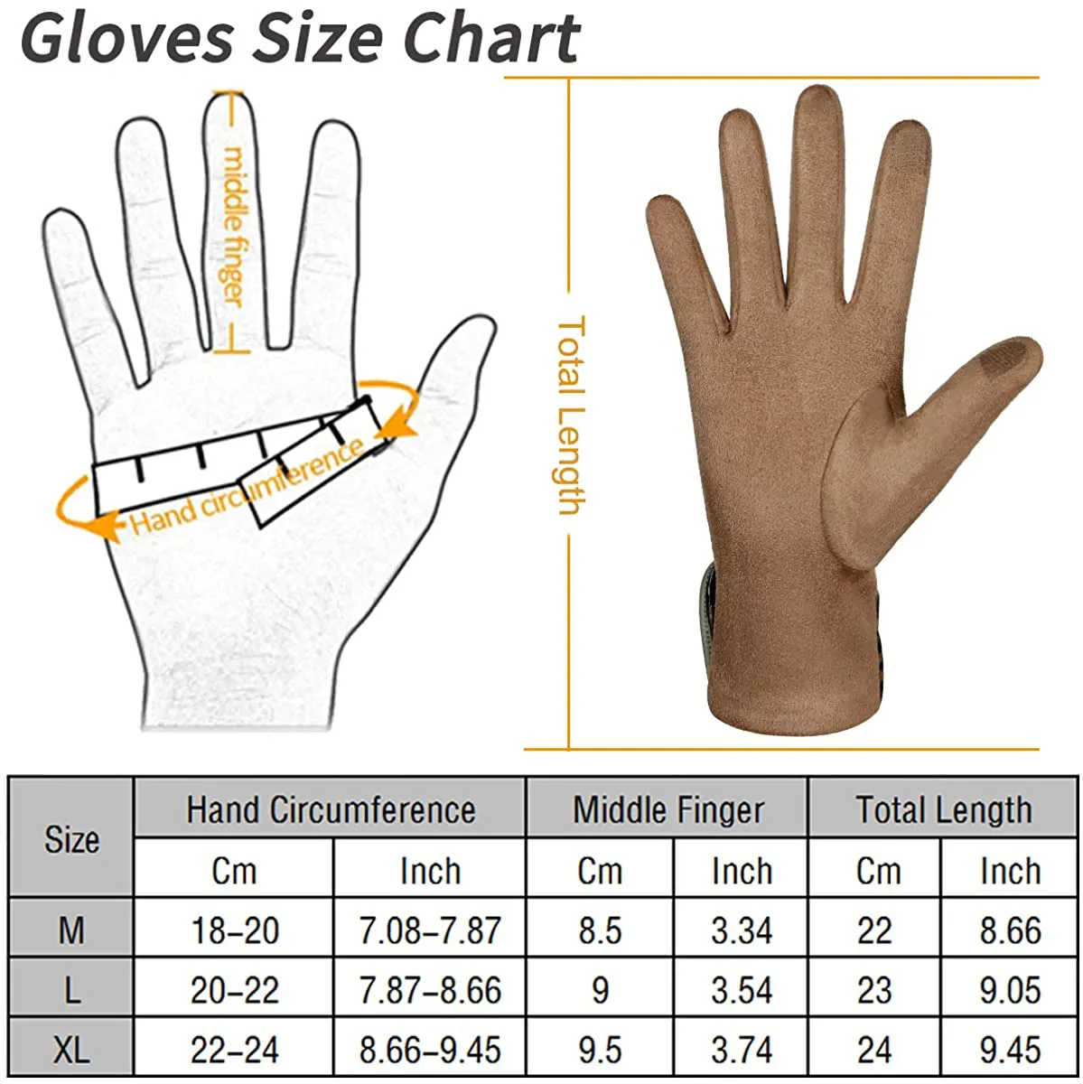 Achiou Women Winter Touchscreen Gloves Soft Comfortable Thermal Elastic Stretch Texting Glove for Traveling, Running,Shopping