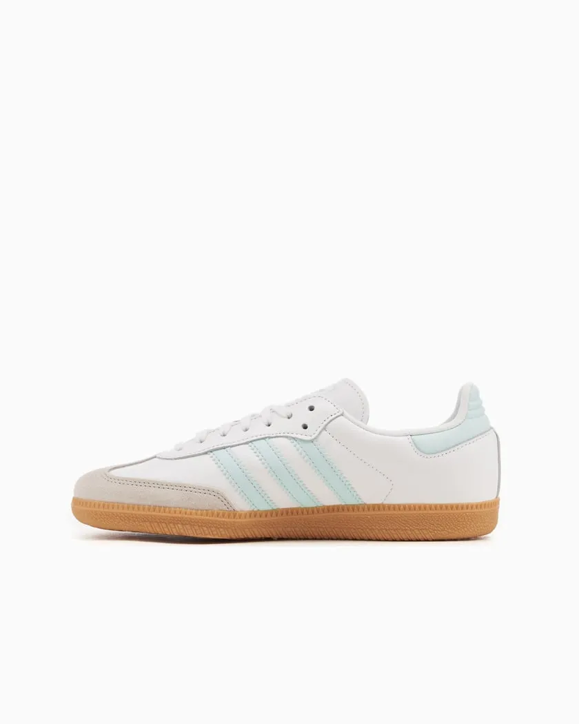 Adidas Kids' Samba Og Shoes - White / Semi Flash Aqua