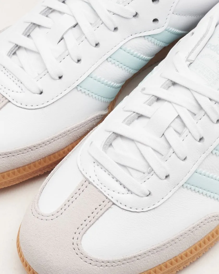 Adidas Kids' Samba Og Shoes - White / Semi Flash Aqua