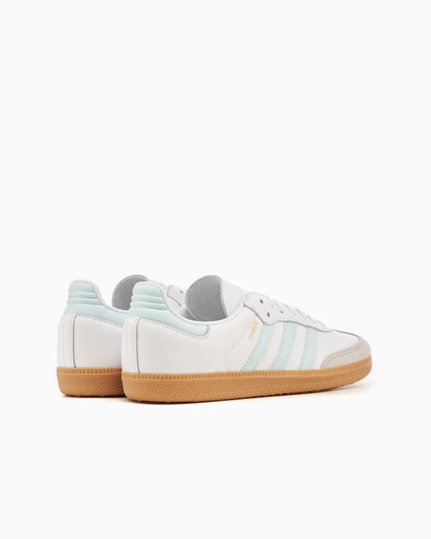 Adidas Kids' Samba Og Shoes - White / Semi Flash Aqua
