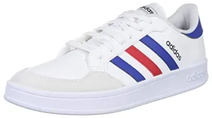 Adidas Men's BREAKNET FTWWHT/ROYBLU/VIVRED Tennis Shoe-10 Kids UK (FZ1837)