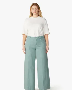 Amanda High-Rise Wide-Leg Jeans | Limestone