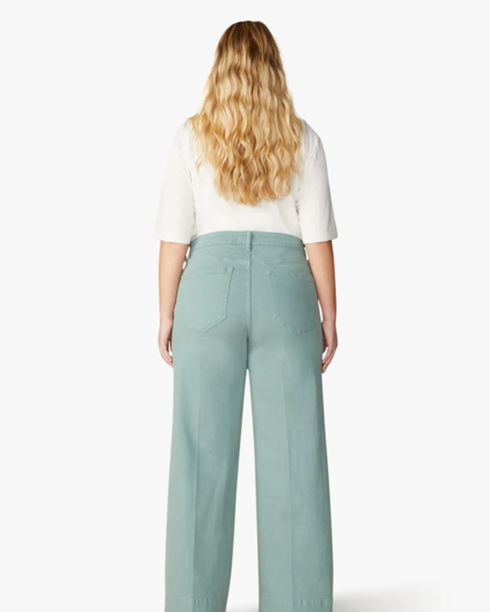 Amanda High-Rise Wide-Leg Jeans | Limestone
