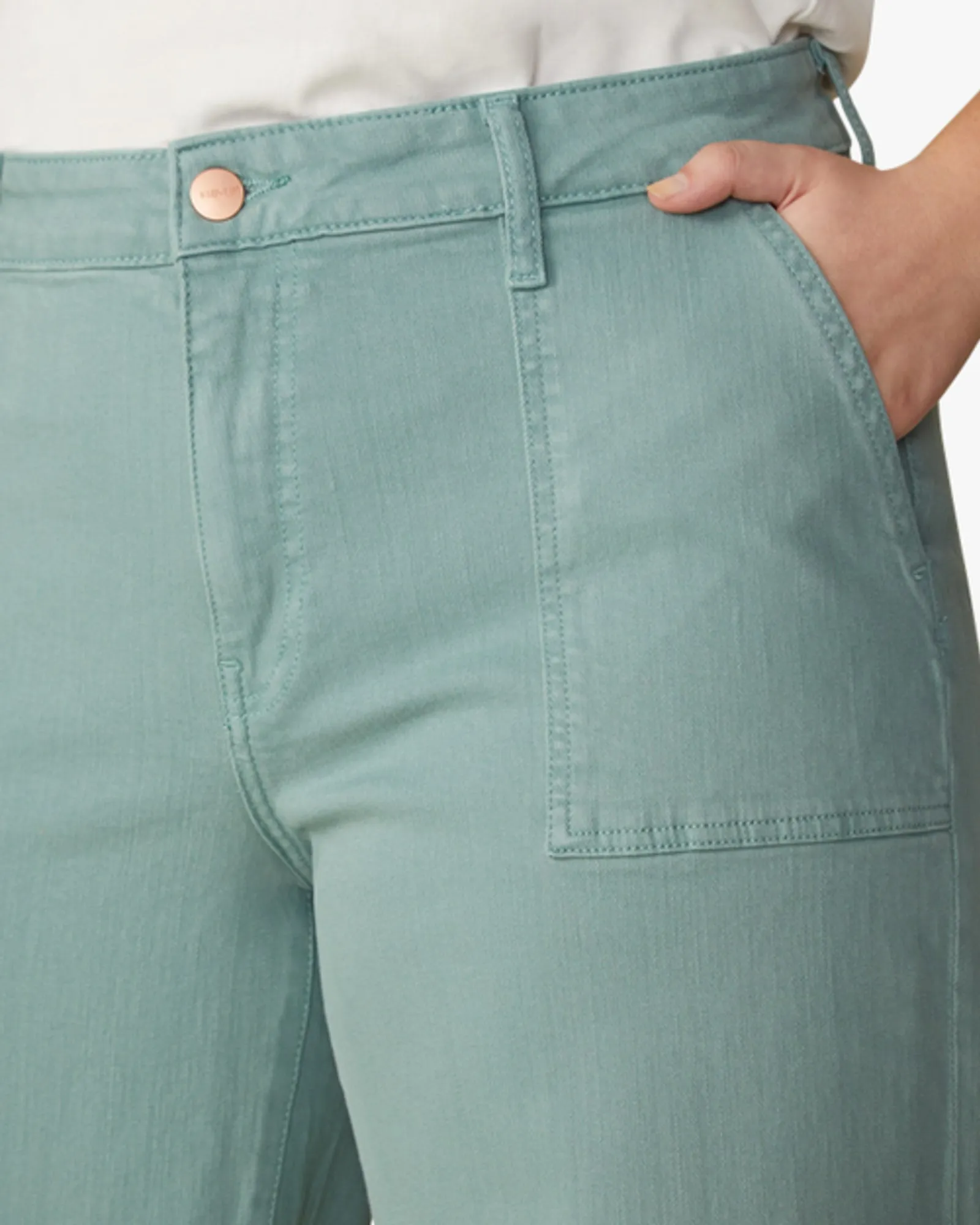 Amanda High-Rise Wide-Leg Jeans | Limestone