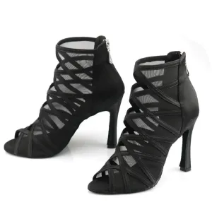 Ankle Boots Sexy Dance Booties Black Dance High Heels