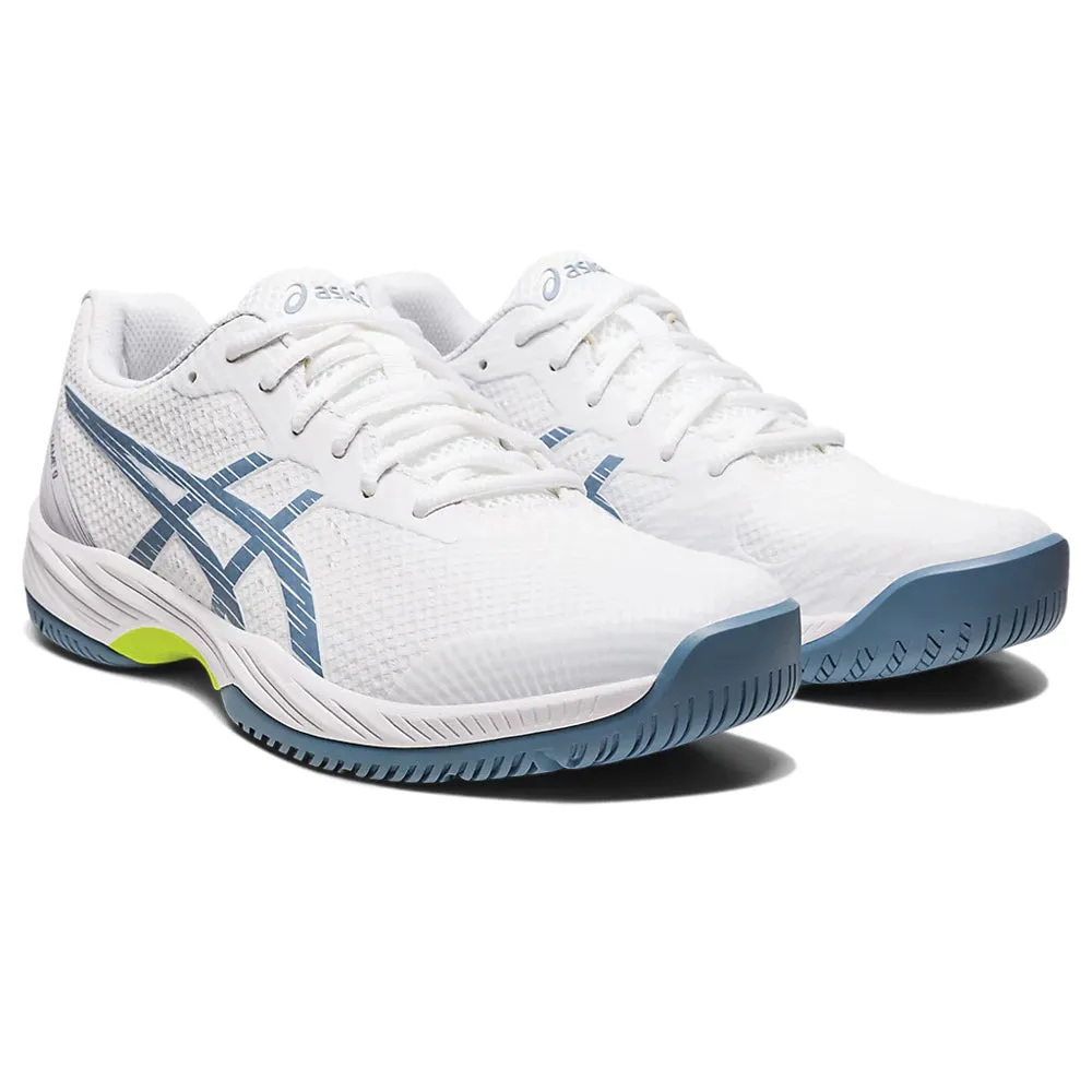 Asics Gel-Game 9 Clay Court Tennis Shoe (Mens) - White/Steel Blue