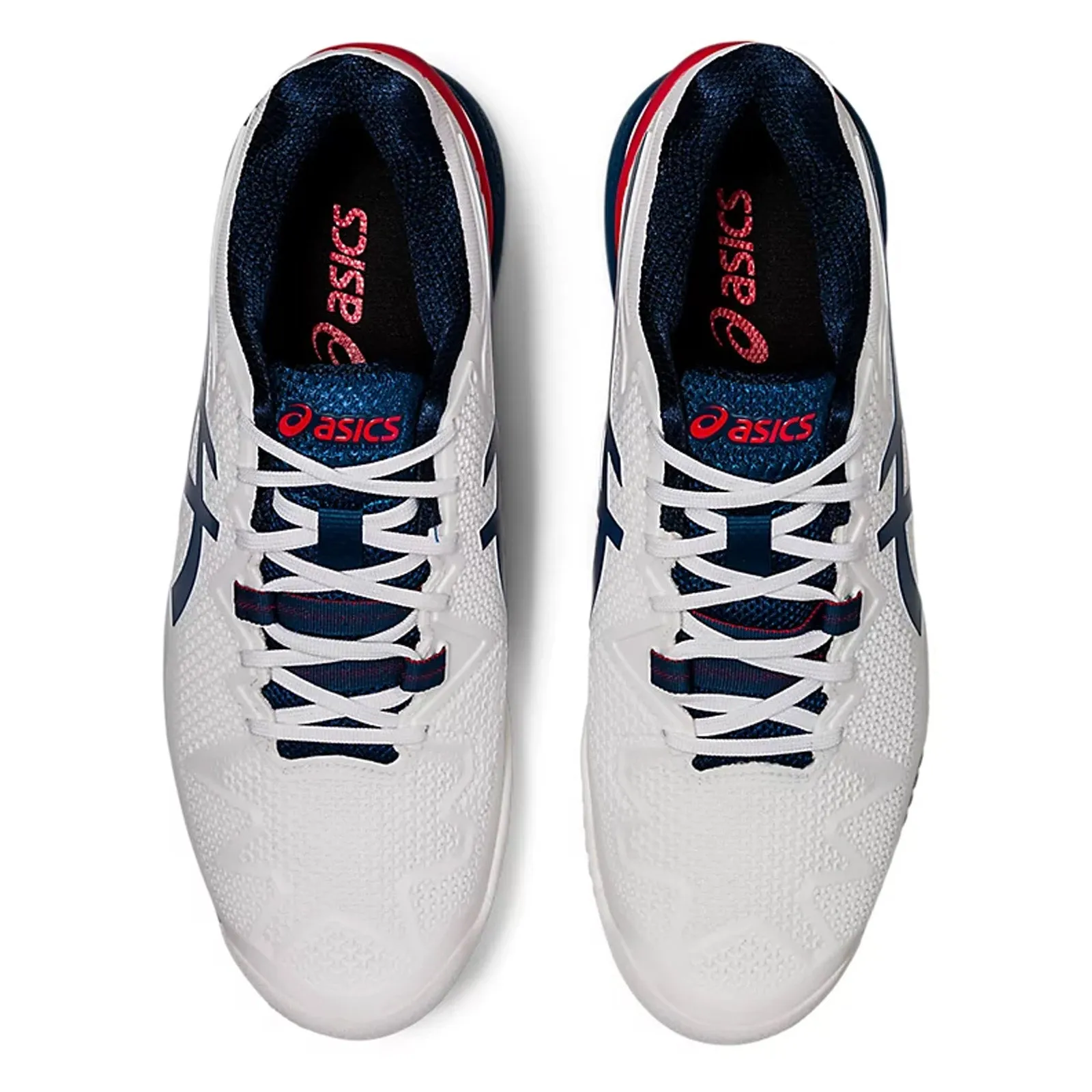 Asics Gel Resolution 8 Wide (2E) (White/Mako Blue)