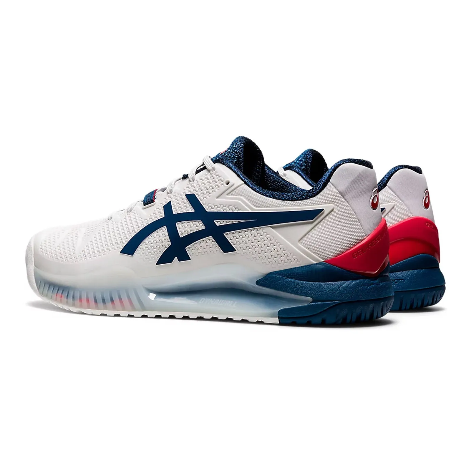 Asics Gel Resolution 8 Wide (2E) (White/Mako Blue)