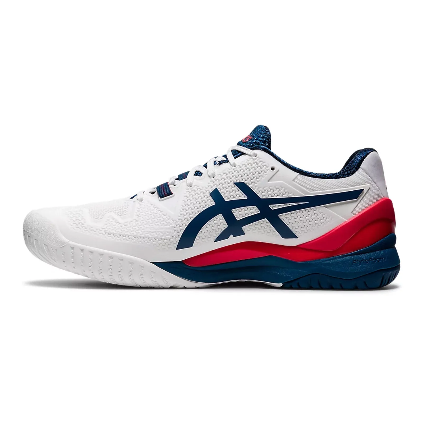 Asics Gel Resolution 8 Wide (2E) (White/Mako Blue)
