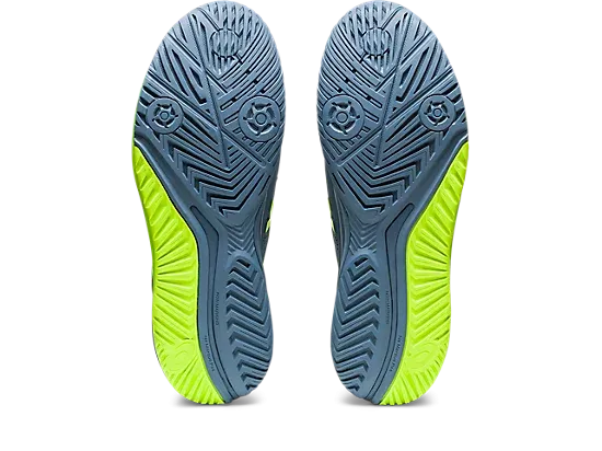 Asics Gel Resolution 9 Wide (2E) (Steel Blue/Hazard Green)