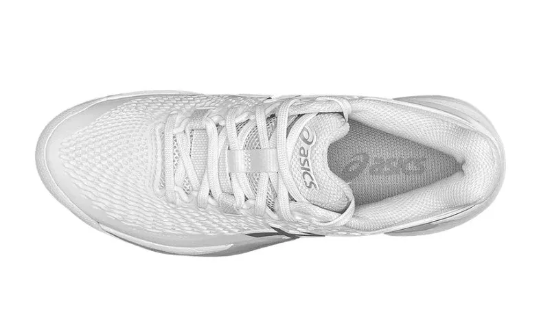 Asics Women's Gel-Resolution 9 Tennis Shoes In White/Pure Silver