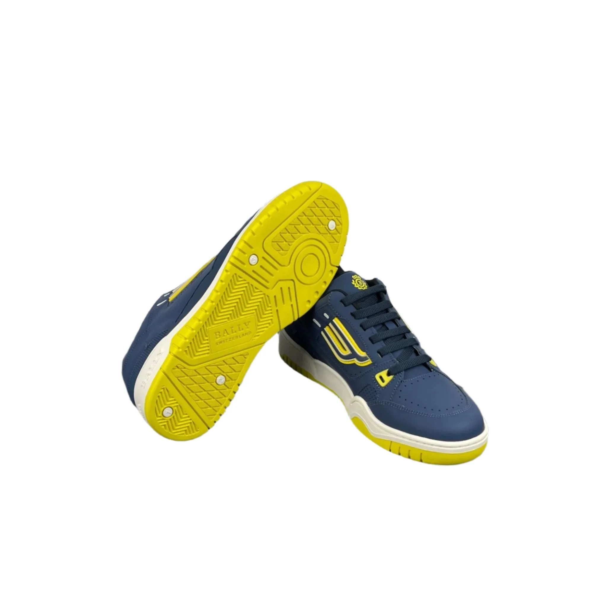 Bally Kuba Blue Sky Leather Low Top Sneakers