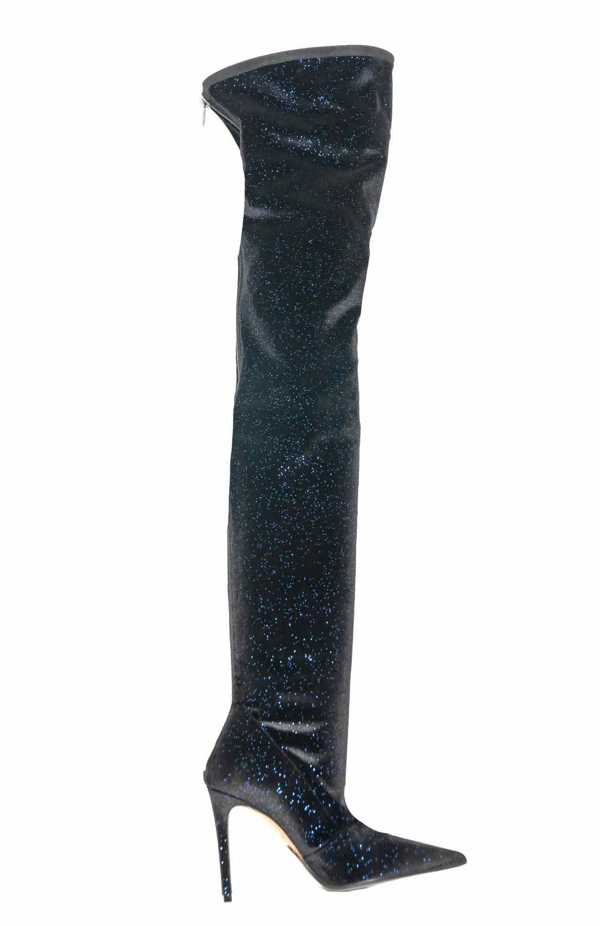 Balmain Size 35.5 Knee High Velvet Boots