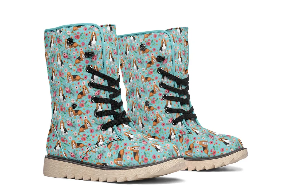 Basset Hound Flower Polar Vibe Boots