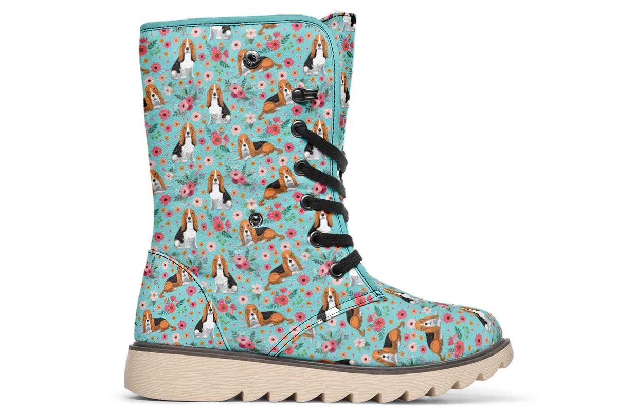 Basset Hound Flower Polar Vibe Boots
