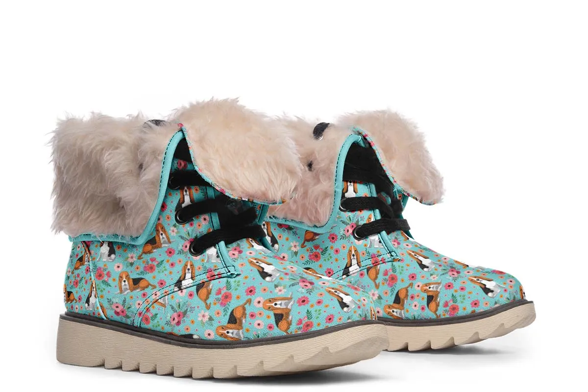 Basset Hound Flower Polar Vibe Boots