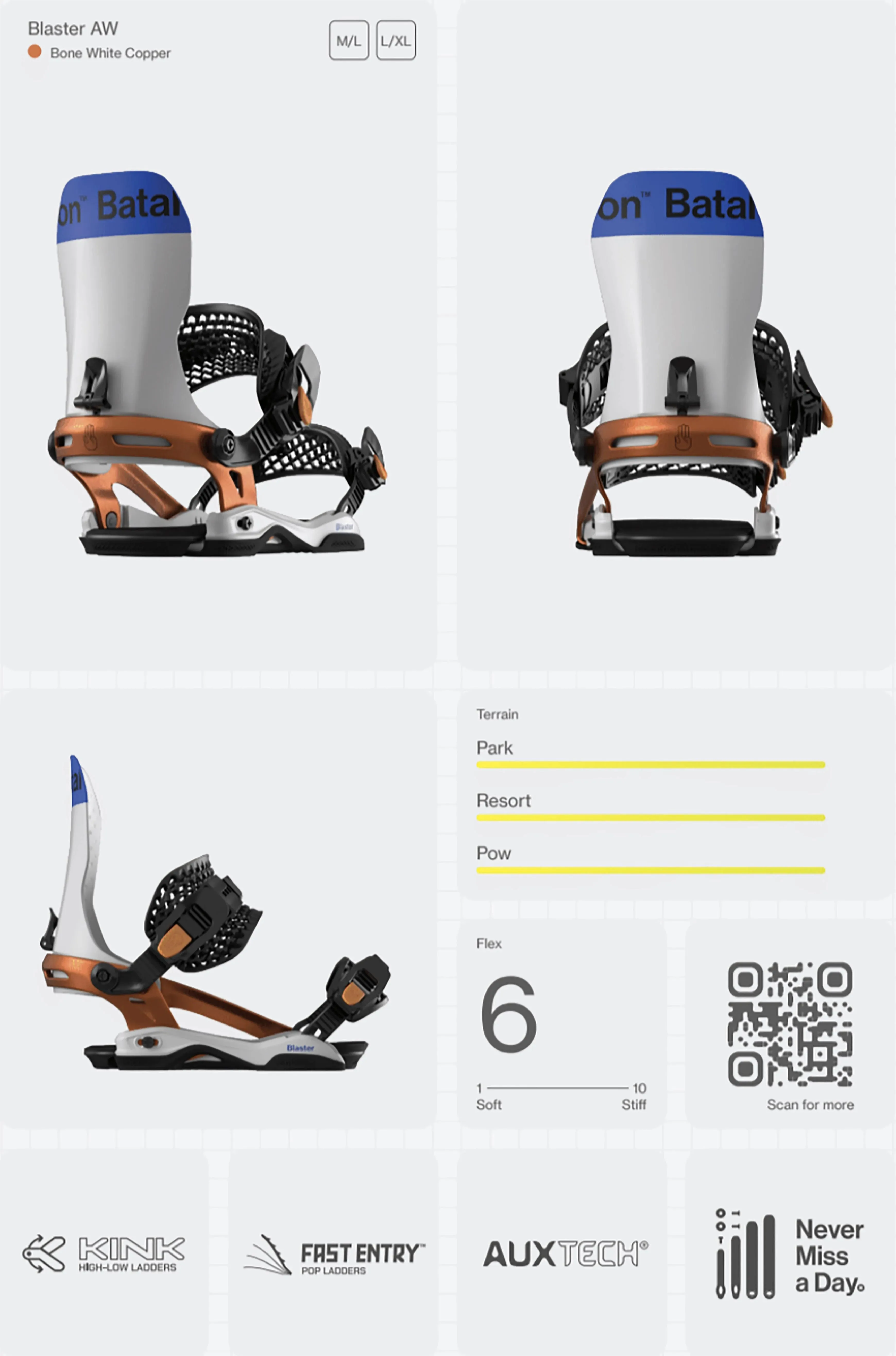 Bataleon Blaster Asym Snowboard Bindings