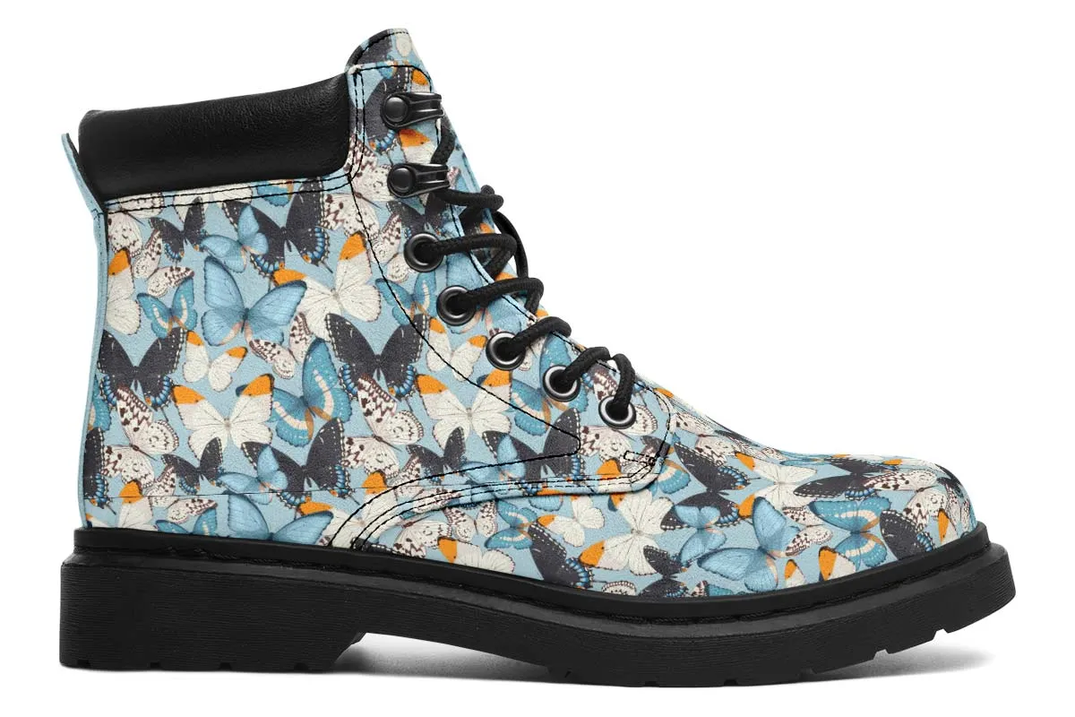 Beautiful Butterfly Pattern Classic Vibe Boots