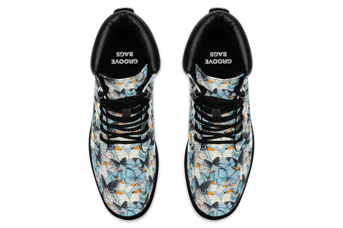 Beautiful Butterfly Pattern Classic Vibe Boots