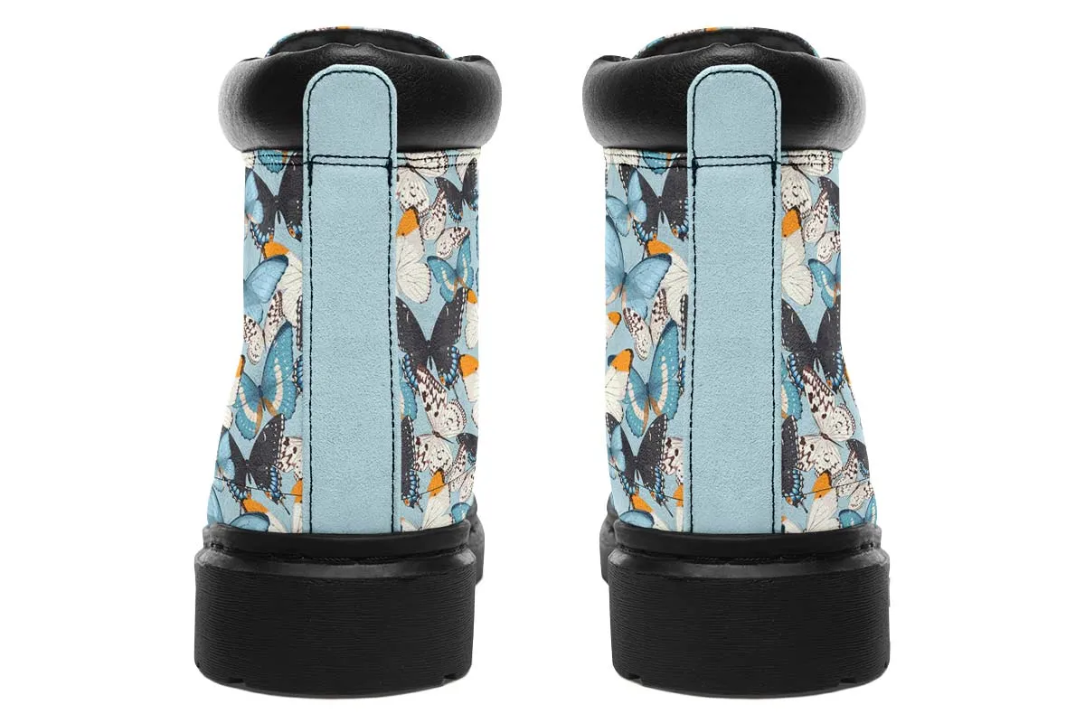 Beautiful Butterfly Pattern Classic Vibe Boots