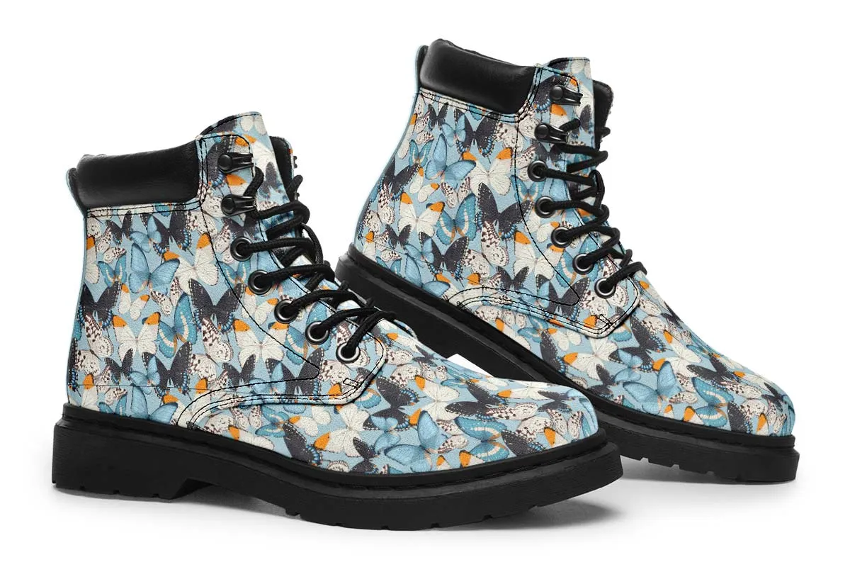 Beautiful Butterfly Pattern Classic Vibe Boots