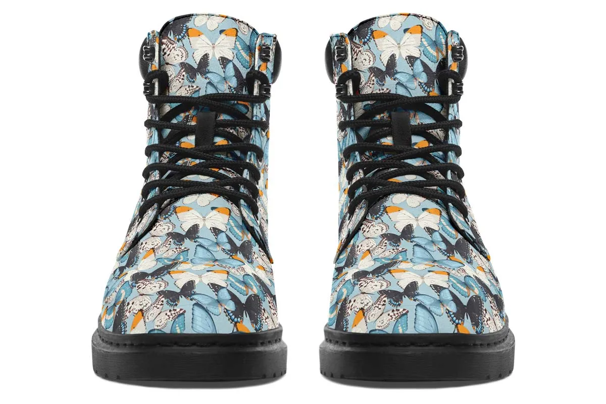 Beautiful Butterfly Pattern Classic Vibe Boots