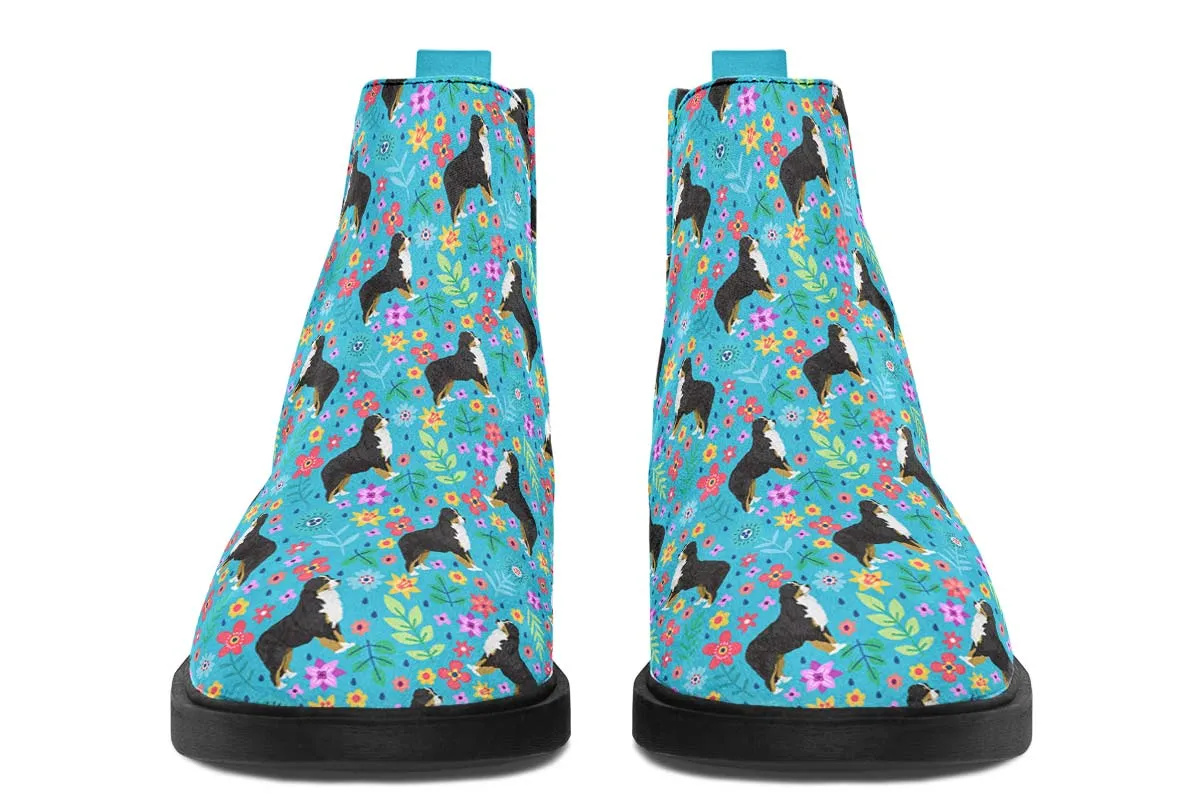 Bernese Mountain Dog Flower Neat Vibe Boots