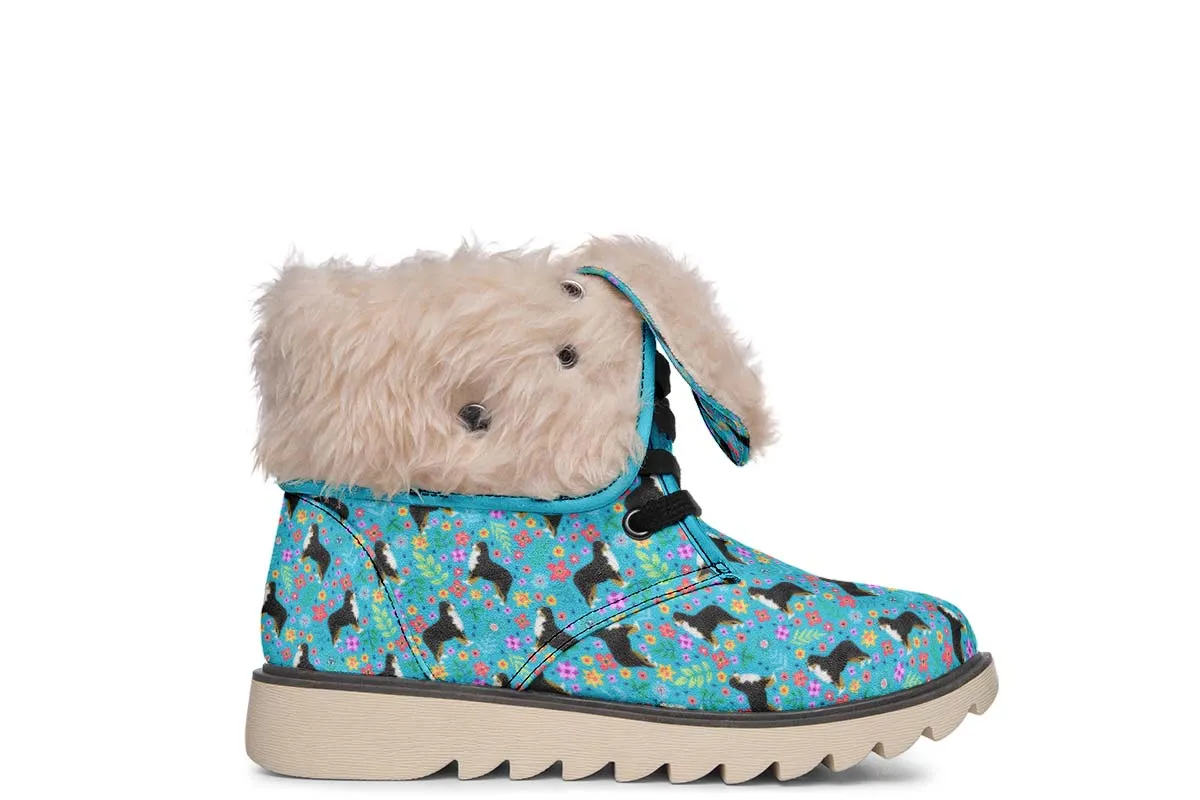 Bernese Mountain Dog Flower Polar Vibe Boots