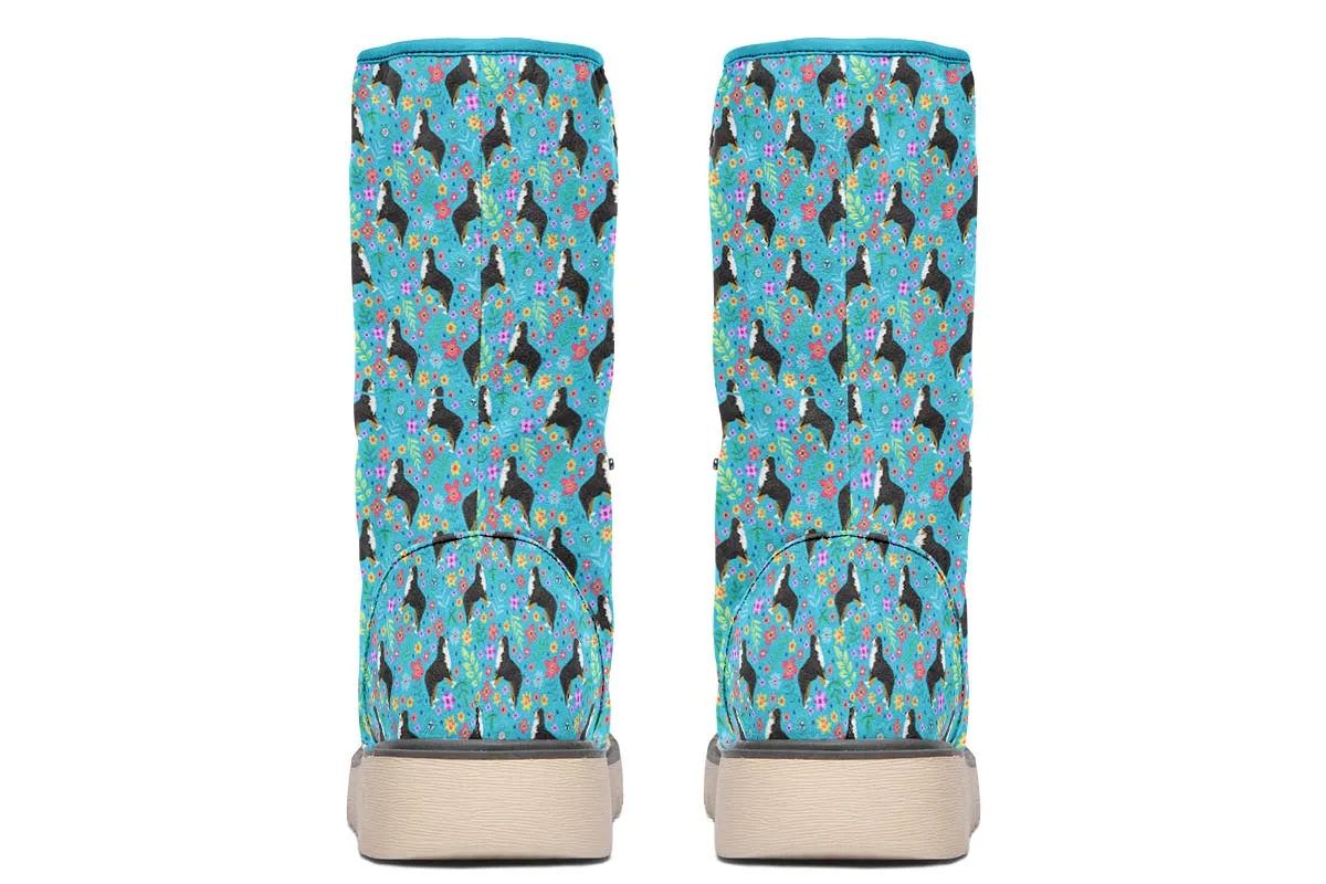 Bernese Mountain Dog Flower Polar Vibe Boots