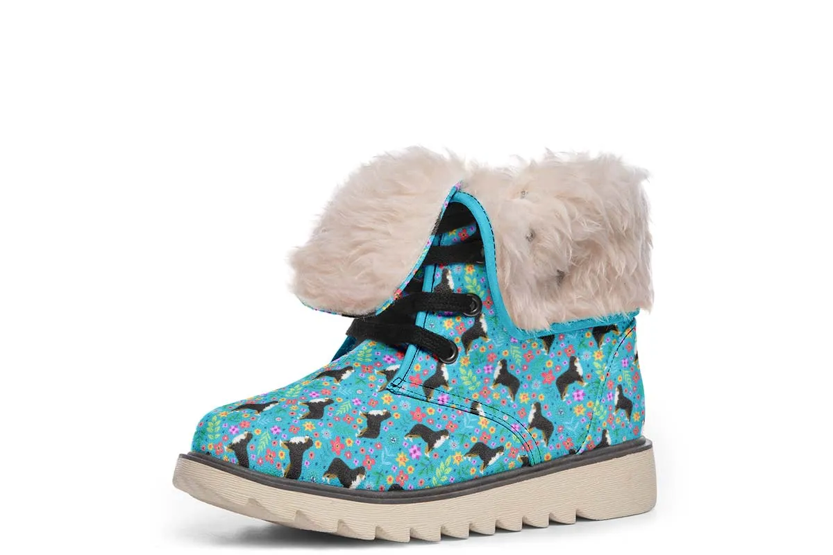 Bernese Mountain Dog Flower Polar Vibe Boots
