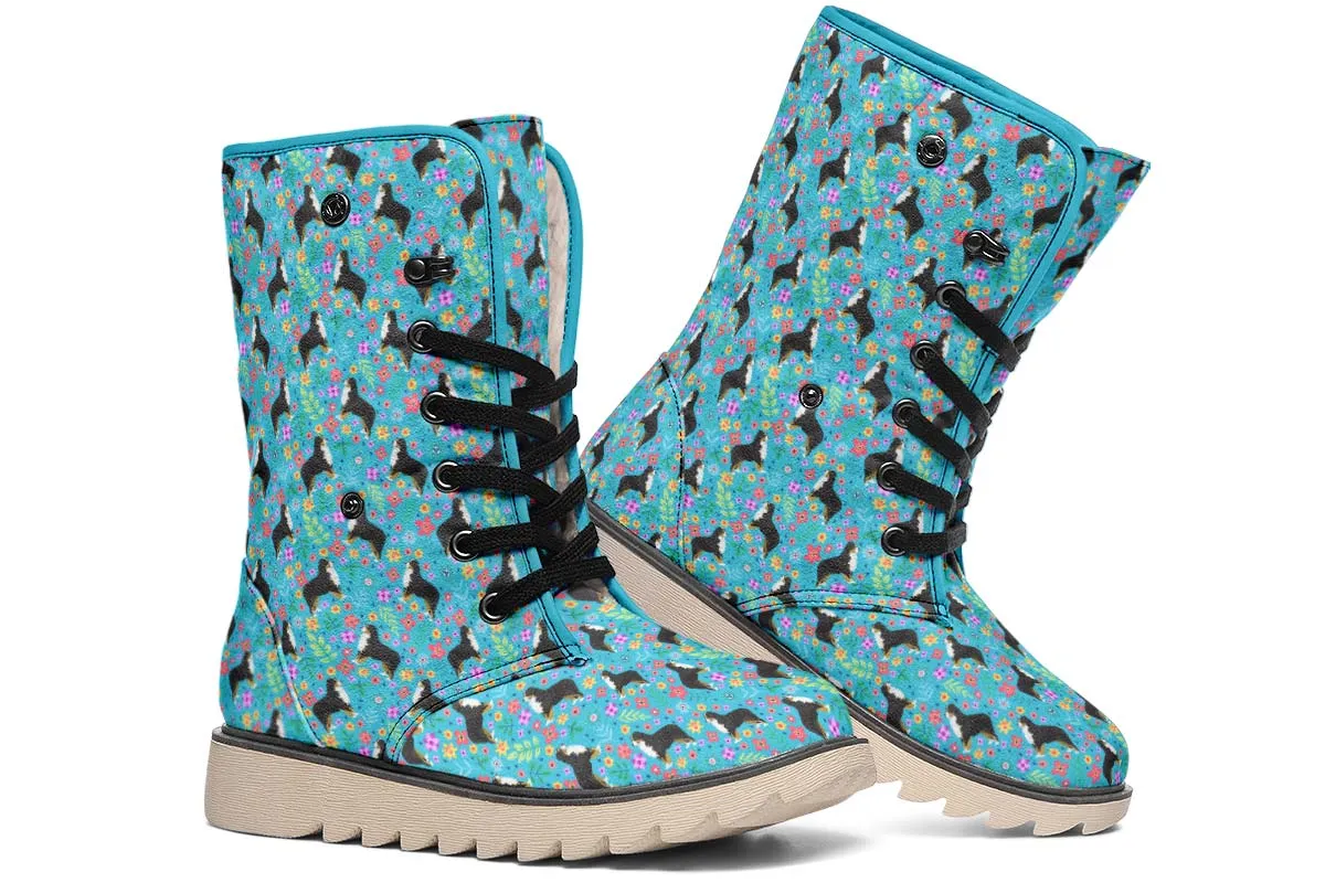 Bernese Mountain Dog Flower Polar Vibe Boots