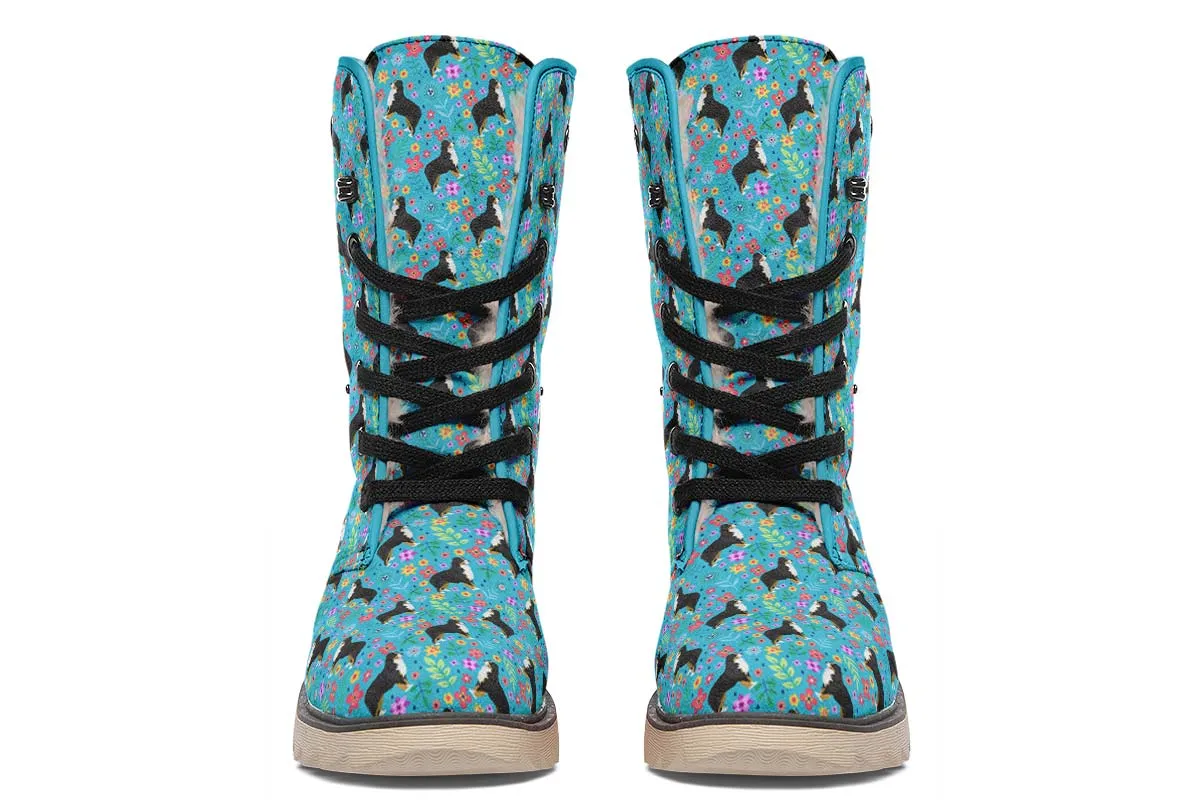 Bernese Mountain Dog Flower Polar Vibe Boots