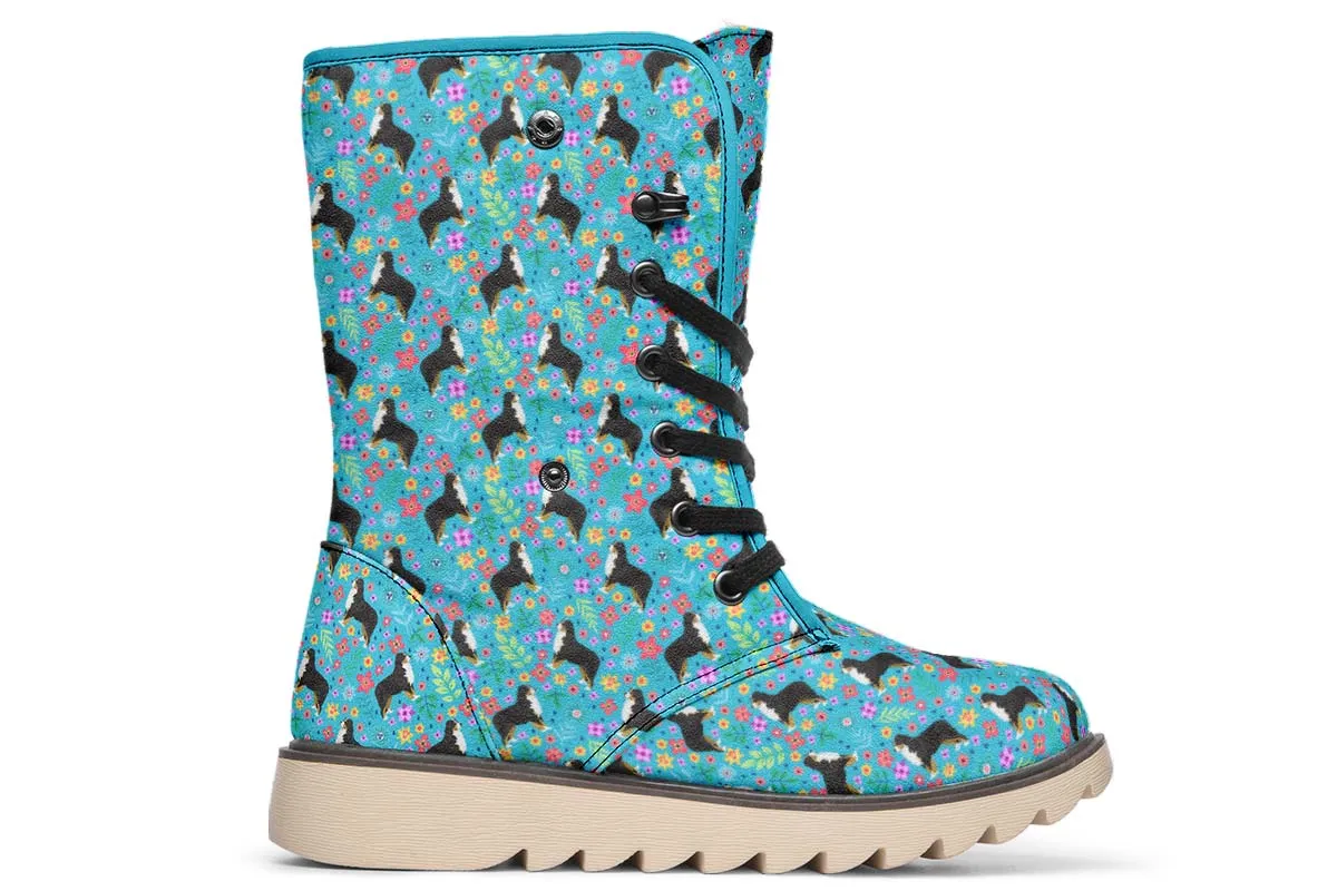Bernese Mountain Dog Flower Polar Vibe Boots