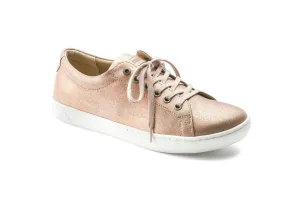 Birkenstock Arran Washed Metallic Rose Gold Leather 6 Eyelet Shoe