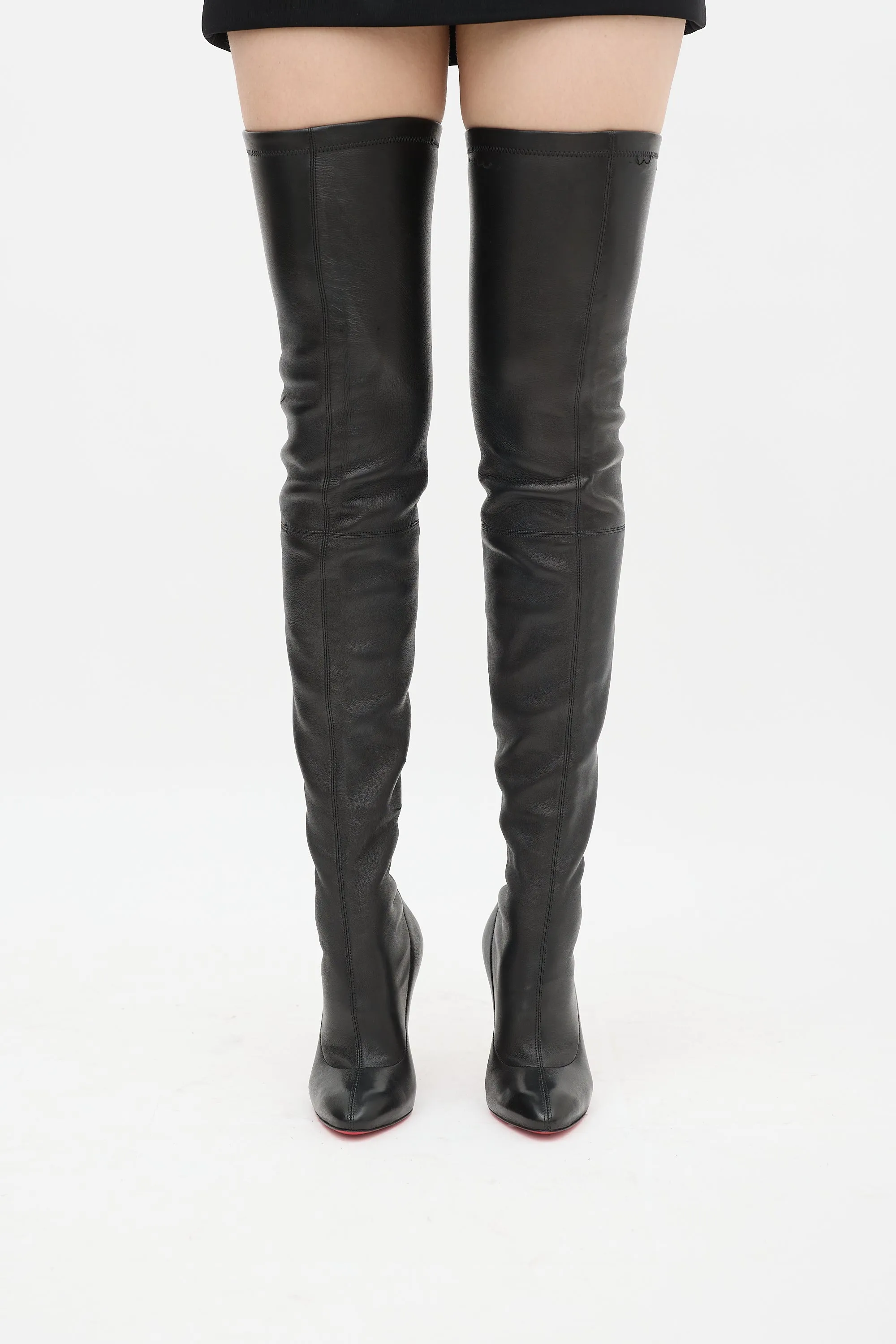 Black Leather Kate 100 Boot