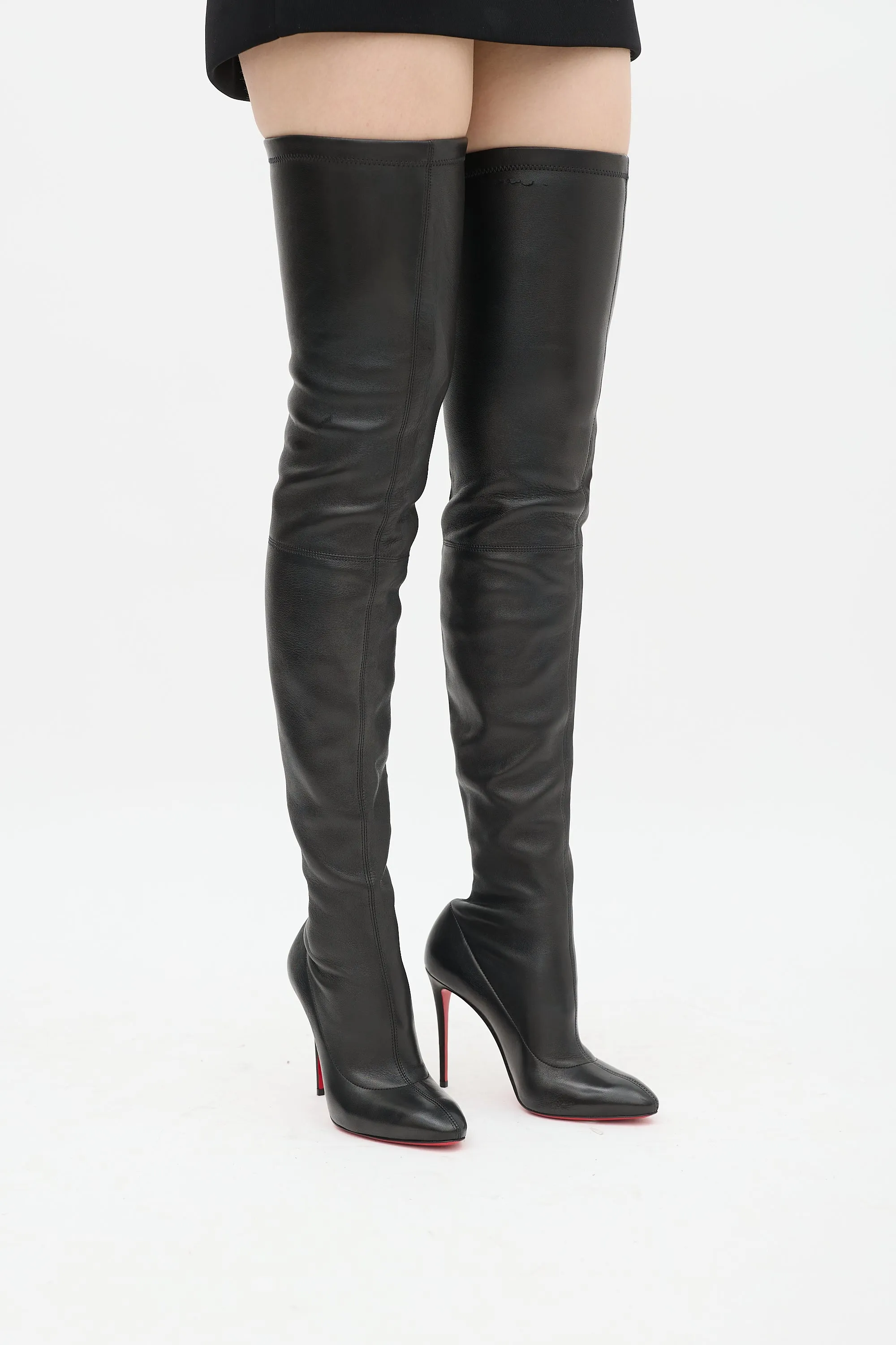 Black Leather Kate 100 Boot