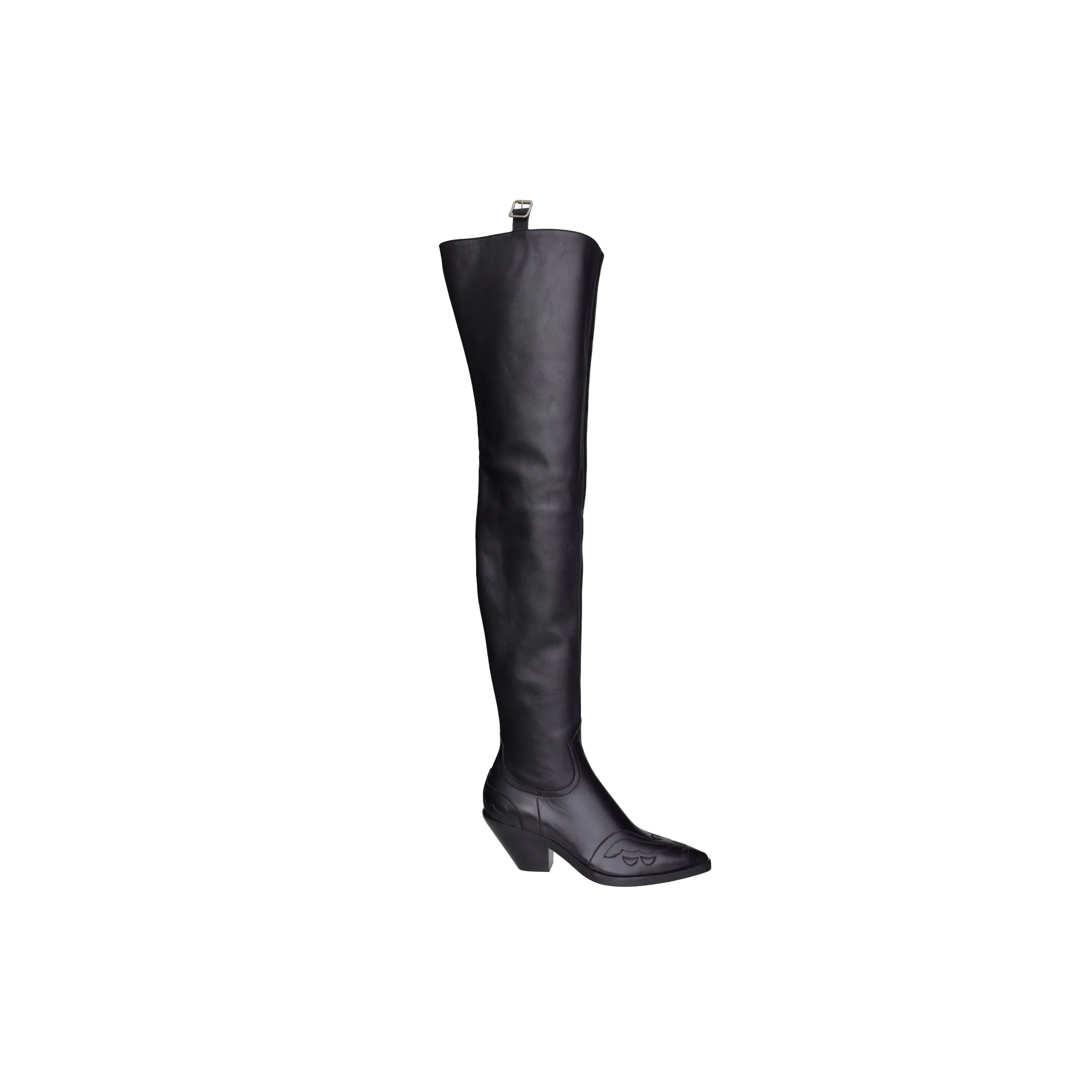 Black Thigh High Boots (Black)
