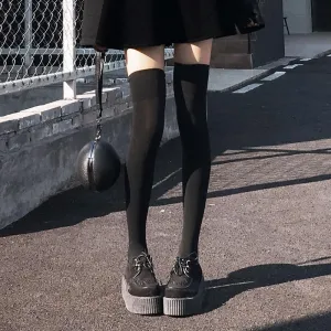 Black Velvet Thigh High Tights SD01068