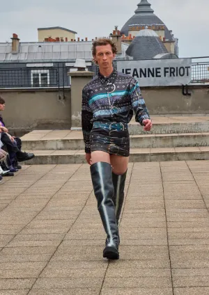 both X Jeanne Friot GAO PLATFORM THIGH HIGH BOOTS-BLACK