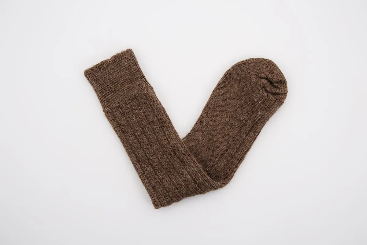 Brown Alpaca Bed Socks - Made in Britain