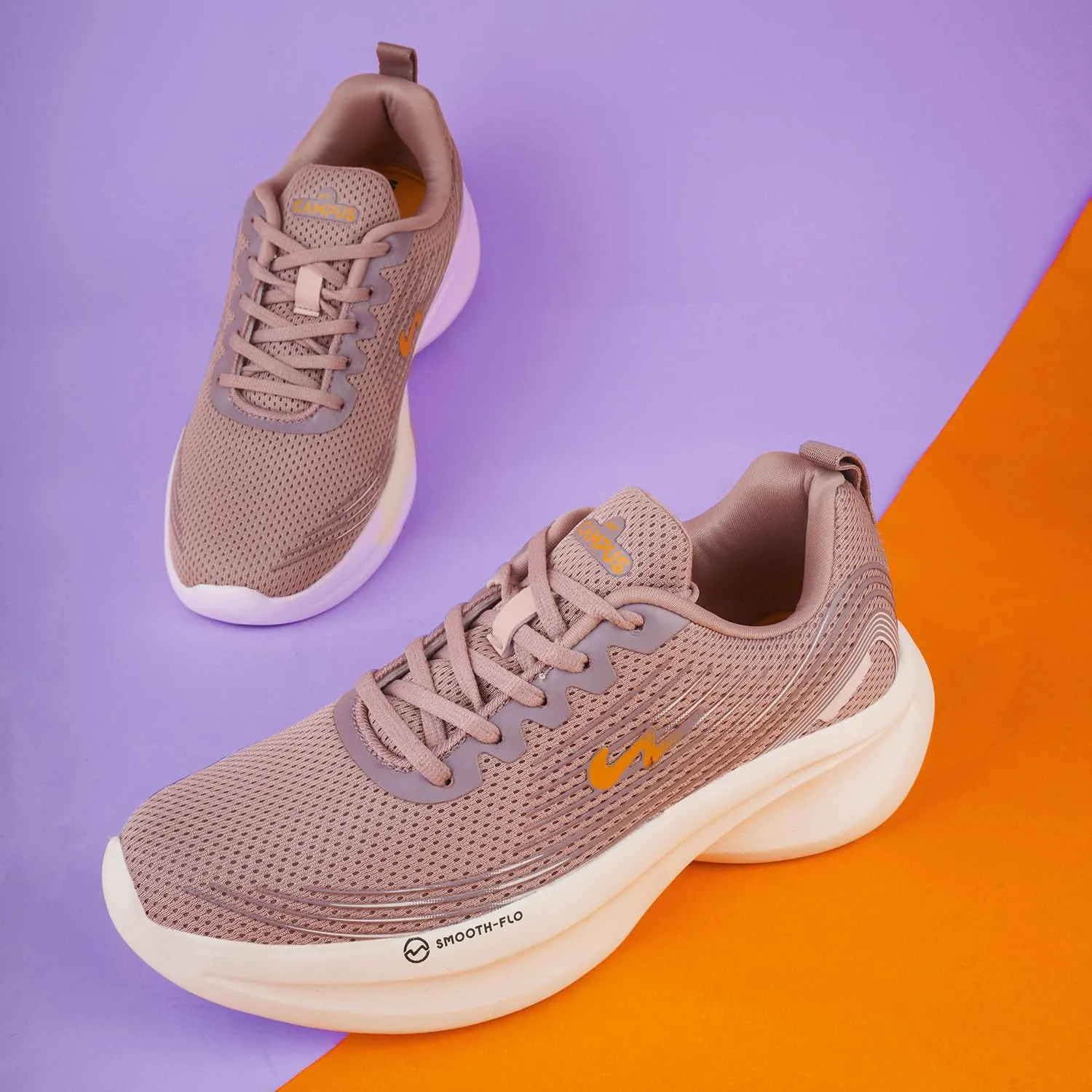 Campus Women's Camp-LEX Peach/MSTD Running Shoes 5 -UK/India