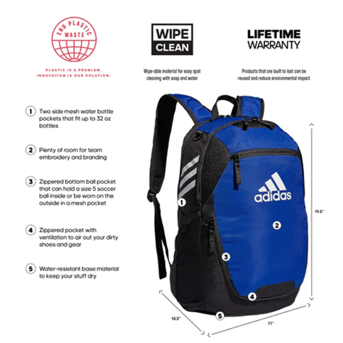 Cedar Valley '23 Adidas Stadium 3 Backpack