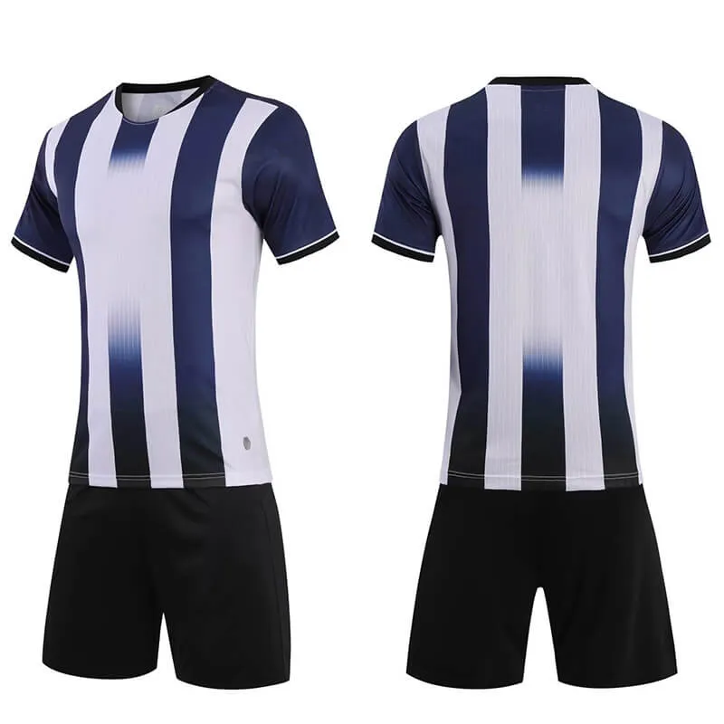 Classic Stripes Soccer Uniforms with Custom Design