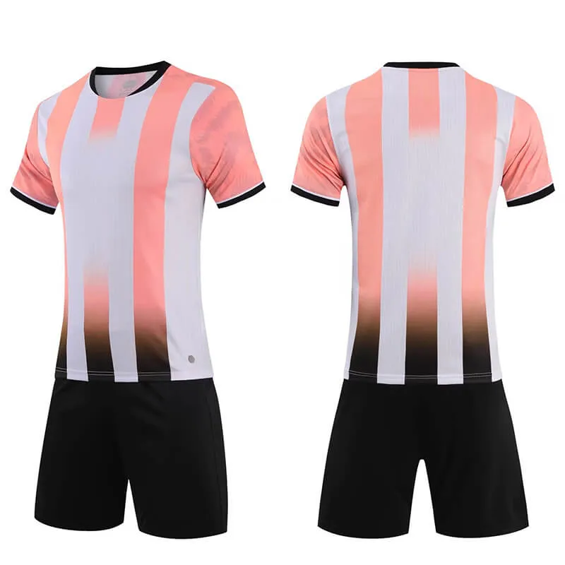 Classic Stripes Soccer Uniforms with Custom Design